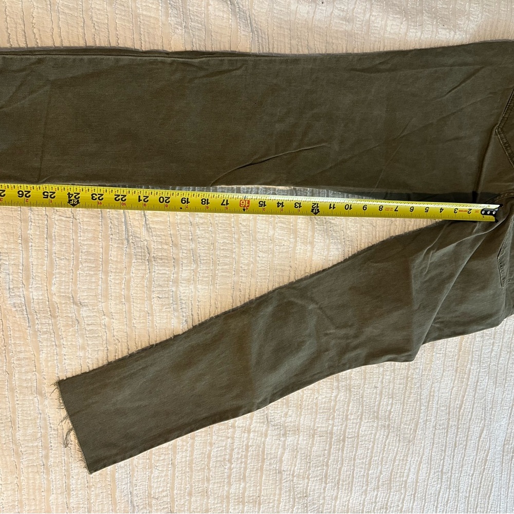 Express Olive Ankle & Cropped Jeans